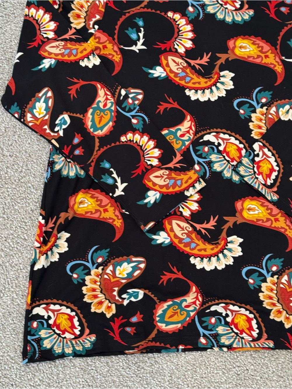 NWT Chico's Black Paisley-Print Long Sleeve Tunic Top Size XXL - Picture 6 of 12
